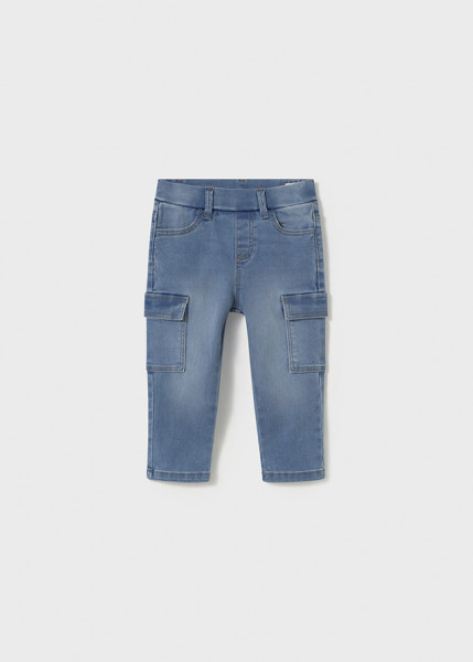 Denim-Hosen Cargo, mitte