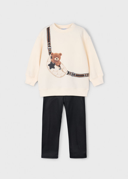 Set Pullover Leggings, schwarz