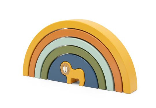 Regenbogen Stapelspiel Löwe aus Holz ab 12 Monate