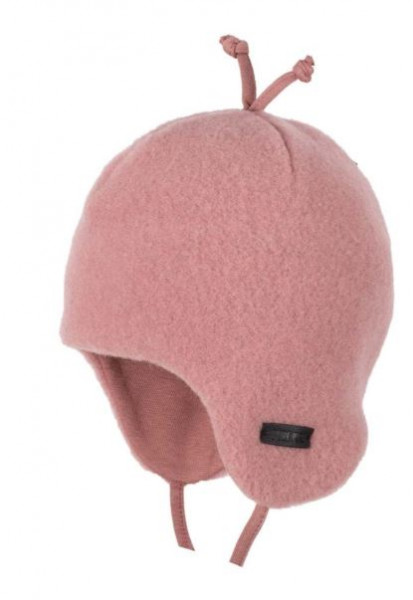 Wollmütze Gots Organic, mit Bindeband, 100% Merino Wolle, rose