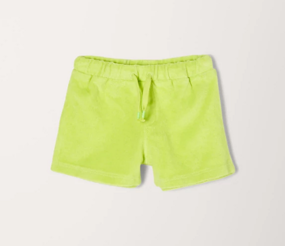 Shorts aus Frottee, limettengrün