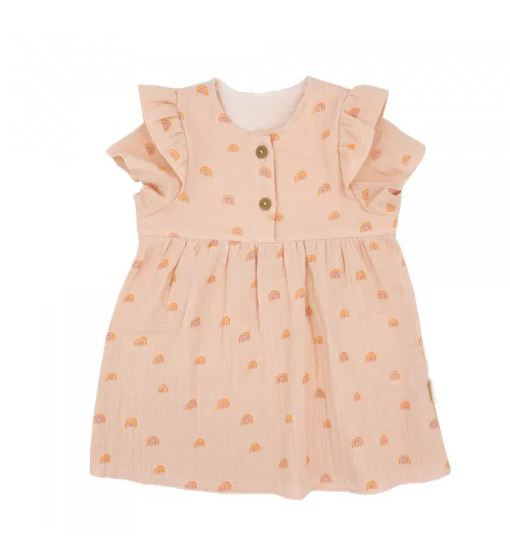 GOTS Baby Girl Kleid Regenbogen