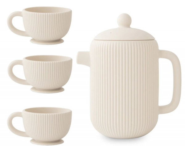 Badespielzeug Silikon Tee-Set Beige