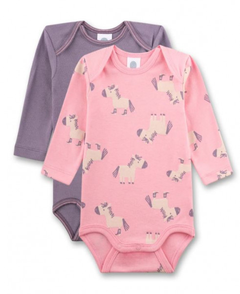 Langarmbody Set Esel Pink