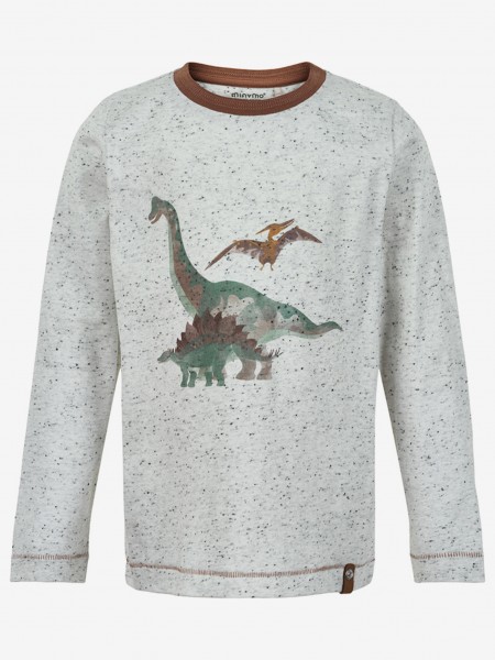 T-shirt langarm, grey melange