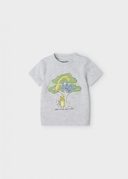 T-Shirt kurzarm Baum, grau