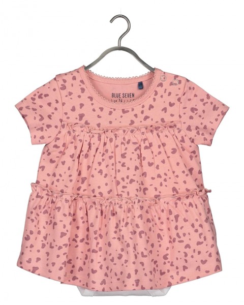 Body-Kleid, Rundhals, rosa