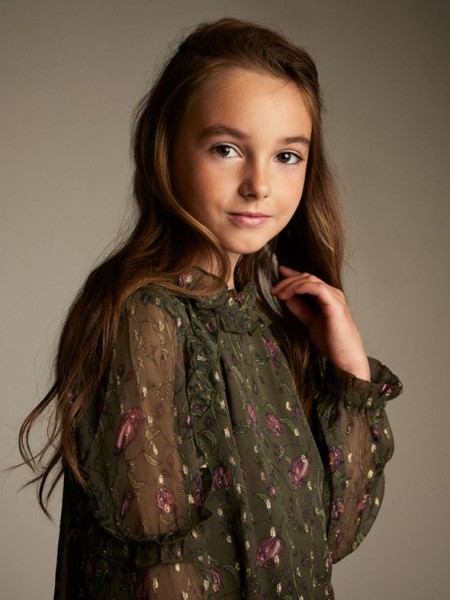 Kleid Olive Blume