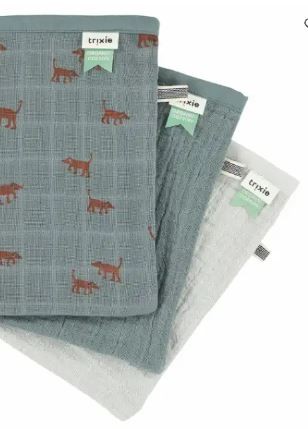 Waschlappen 3-Set, Hund