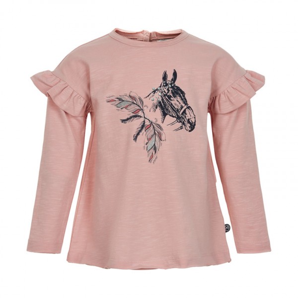 Minymo, T-Shirt / Tunic in rose mit Pferdemotiv