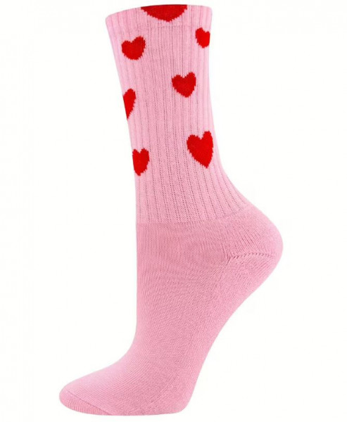 Tennissocken Pink Herzen