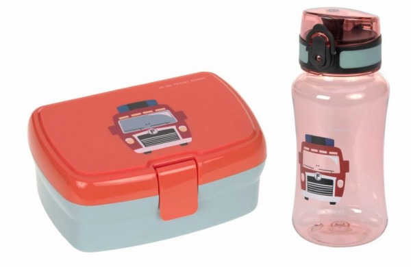 Brotdose & Trinkflasche Set, Feuerweh