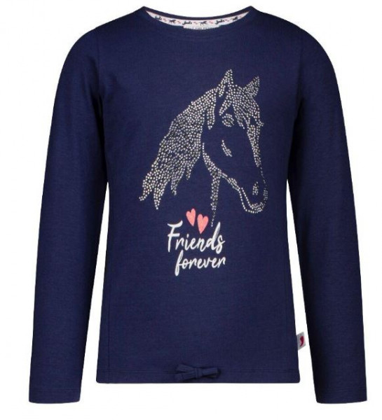 Langarmshirt Blau Pferd