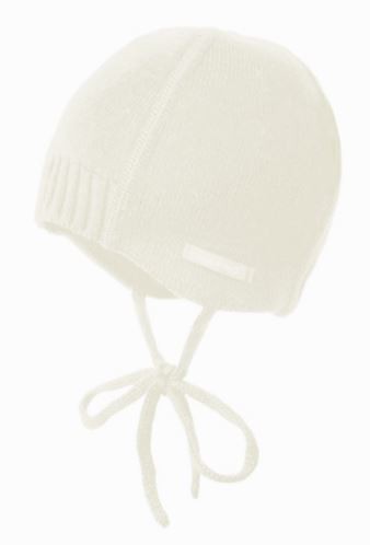 Baby Erstlingsmütze, 100% Wolle Weiß