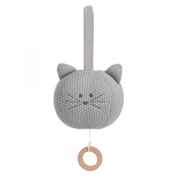 Strick-Spieluhr aus Bio-Baumwolle Little Chums Cat