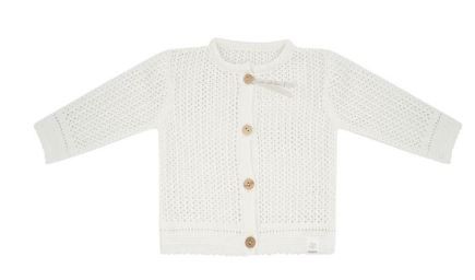 Strickjacke GOTS Wollweiß