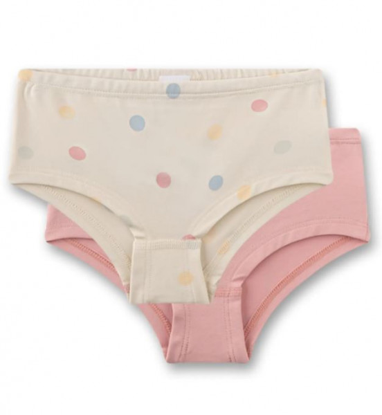 Unterwäsche Cutbrief Doppeltpack Punkte/Rose