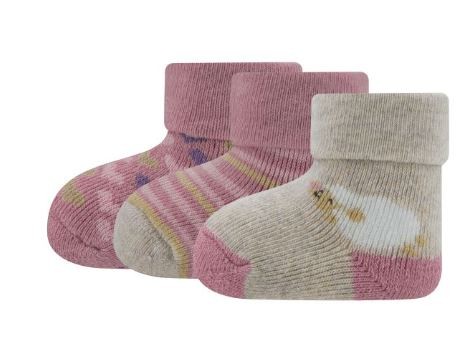 Babysocken 3er Pack, Schäfchen rose