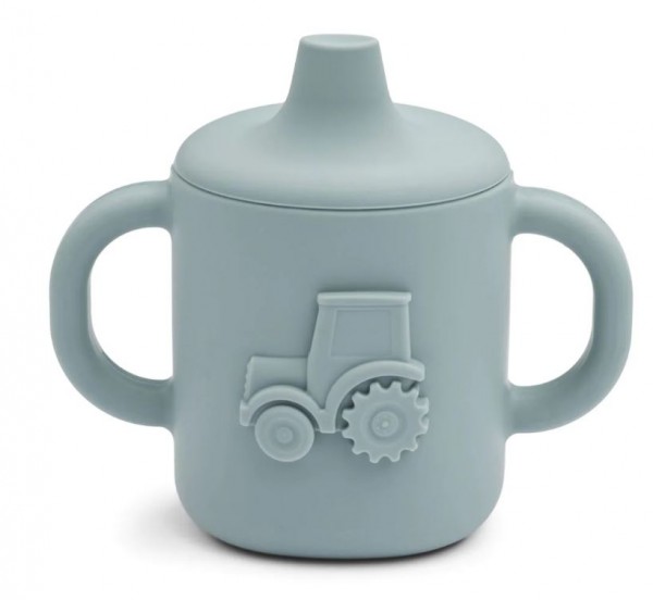 Amelio Silikon Trinkflasche, blue fog