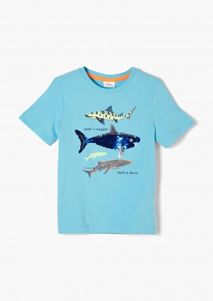 Jerseyshirt "Shark", aqua