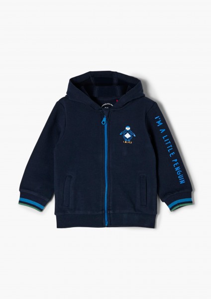 Sweatjacke mit Pinguin-Motiv, navy