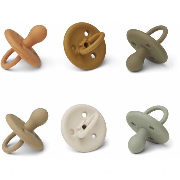 Silikon-Schnuller "Paula" 6er-Pack, Golden caramel multi mix