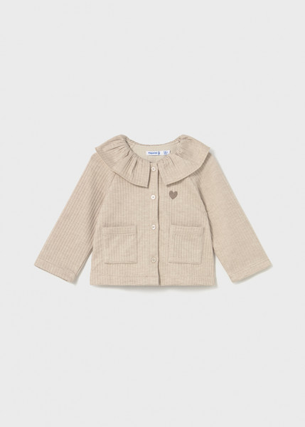 Strickjacke, sand