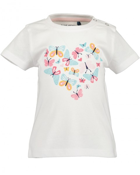 T-Shirt, Rundhals, weiss