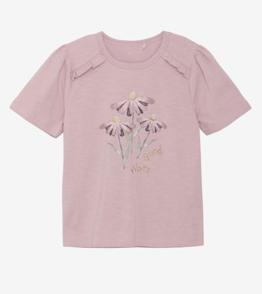 Kurzarmshirt Blumen