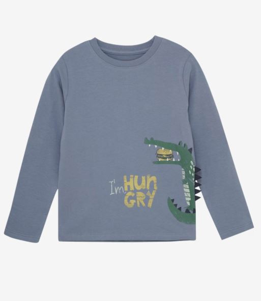 Langarmshirt Krokodil
