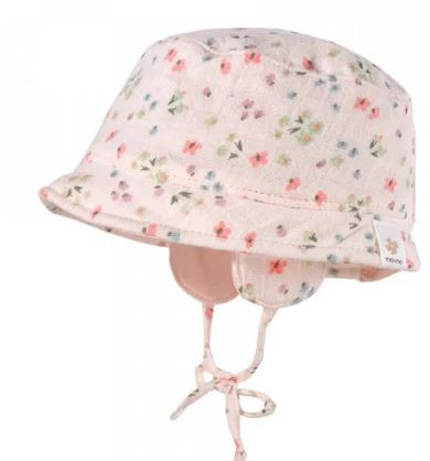 Baby GOTS Schildmütze Rosa/weiß