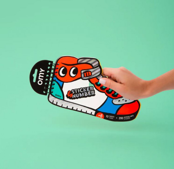 Sticker mit Zahlen Schuh