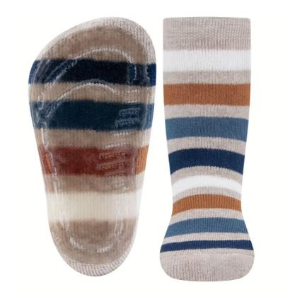 Stoppersocken Streifen Braun