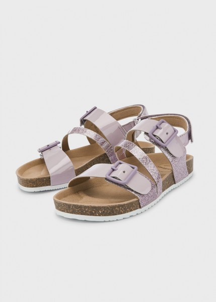 Sandale bio Glitter, malve