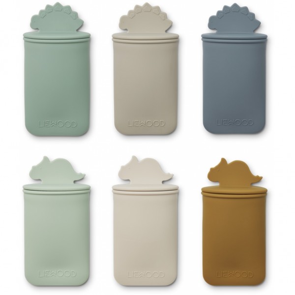 Mini Ice Pops "Malik", 6er, dino / dusty mint multi mix