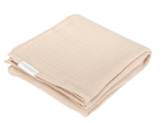 Musselintuch Beige 120x120