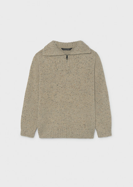 Pullover Zip, taupe twee