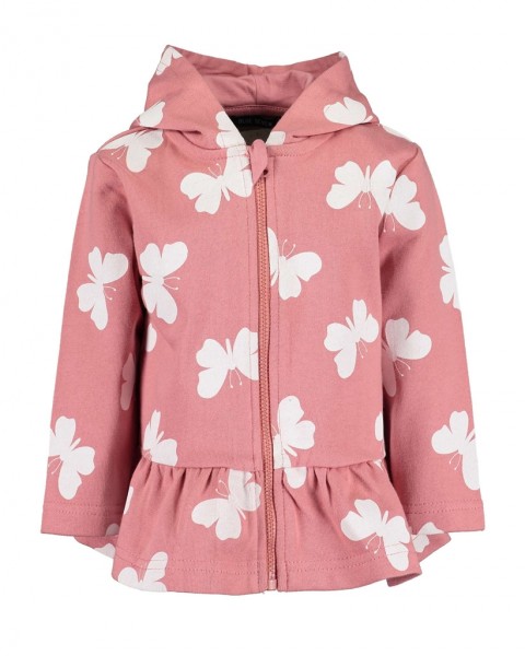 Sweatjacke, Kapuze, mauve
