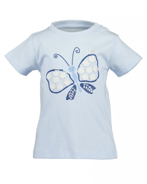 T-Shirt, Rundhals, hl blau
