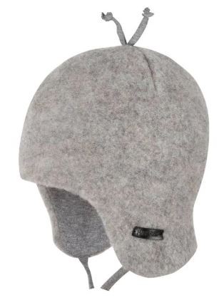 Baby Binde-Fleece, GOTS Organic, 100% Bio Merinowolle, grau