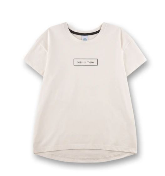 Mädchen-Schlafshirt kurzarm Creme