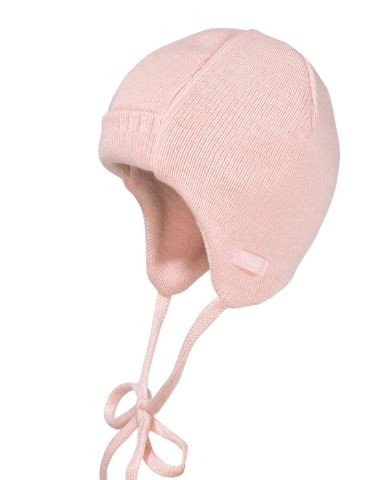 Baby Mütze, 100% Baumwolle Strick, rose