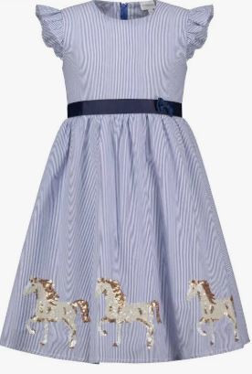 Kleid, gestreift, Pferde
