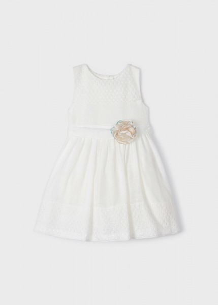 Kleid kombiniert Guipure, roh