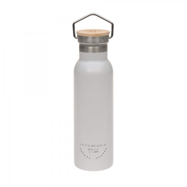 Trinkflasche aus Edelstahl, isoliert, grau 460 ml