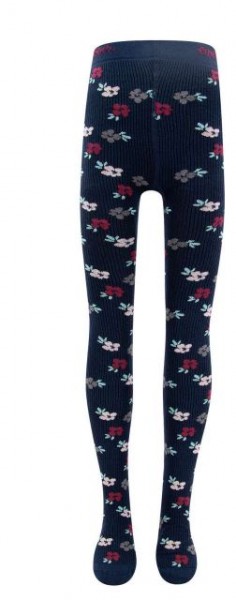 Strumpfhose Blümchen Navy