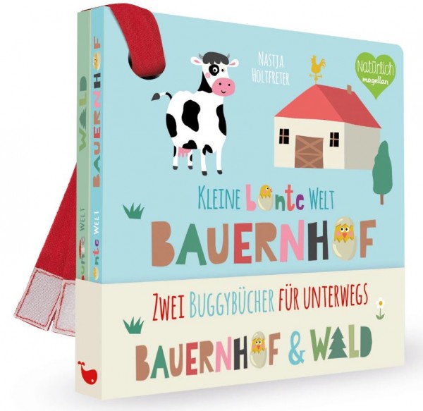 2 Buggybücher "Kleine bunte Welt" - Bauernhof & Wald