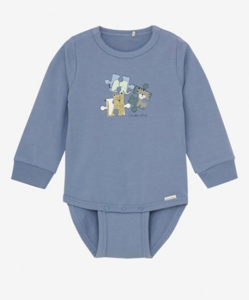 Body Langarm Blau Zoo