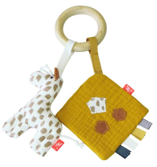 Beißring mit Giraffe und Knistertuch