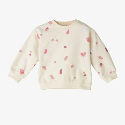 Sweater mit Alloverprint, beige